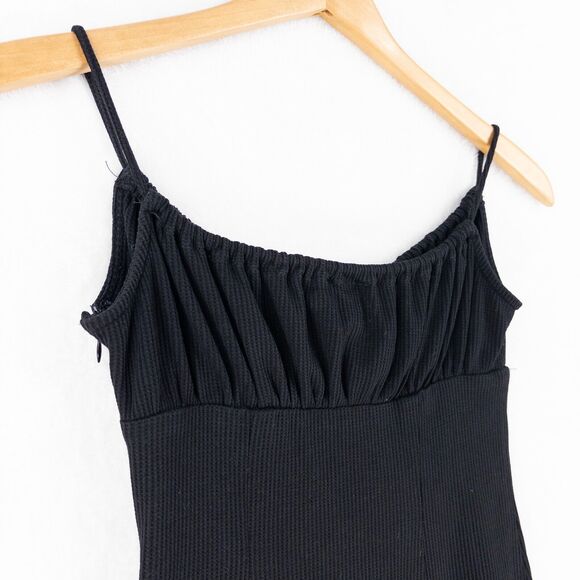 Princess Polly Dress Womens Size 2 Black Short Mini Tie Front Side Zipper - Picture 11 of 12